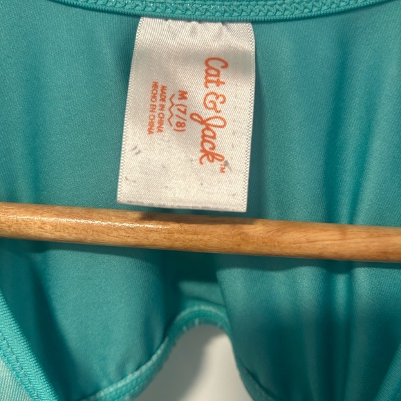 Cat & Jack Turquoise Sleeveless Gymnastic Romper - Picture 5 of 7